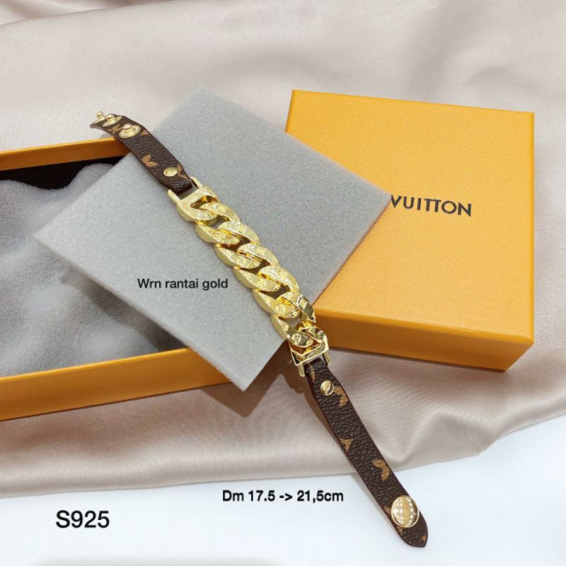 Jual Gelang kulit LV premium / Gelang fashion LV kulit premium