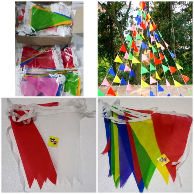 Jual Grosir Bendera Karnaval Bendera Segitiga Bunting Flag Segitiga Umbul Umbul Shopee 2443