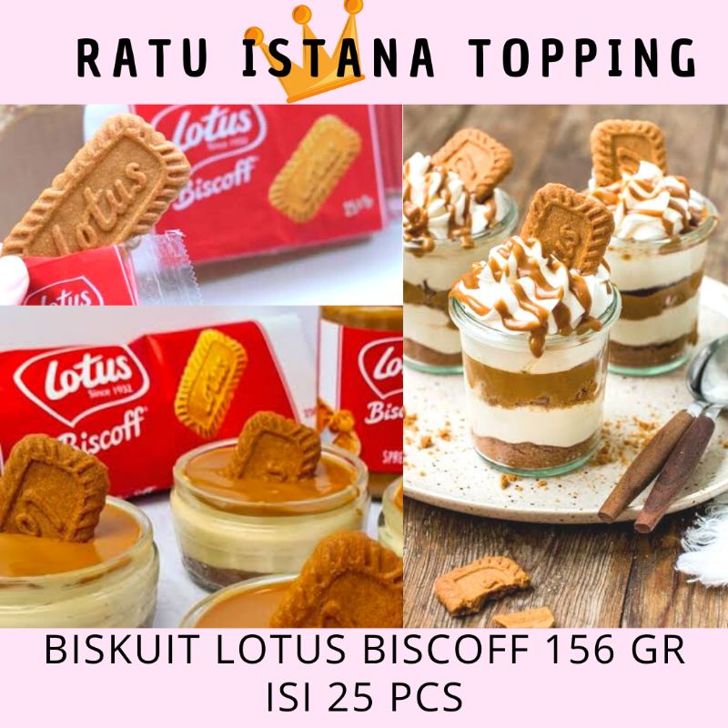 Jual LOTUS BISCOFF 156 GR ISI 25 PCS BISKUIT TOPPING DESSERT BOX ALA ...