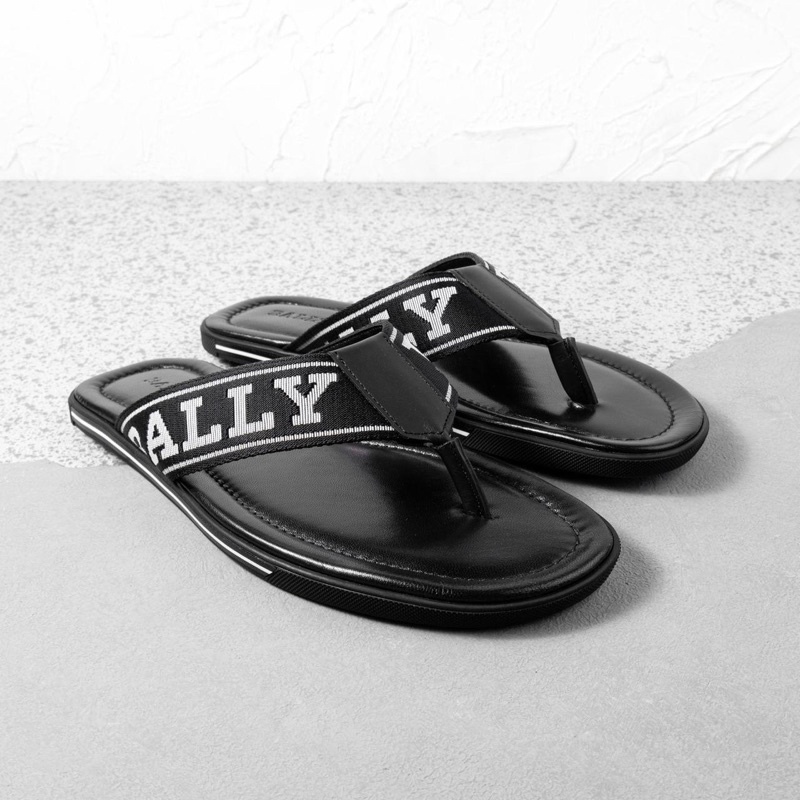 Jual Sandal bally border T black | Shopee Indonesia