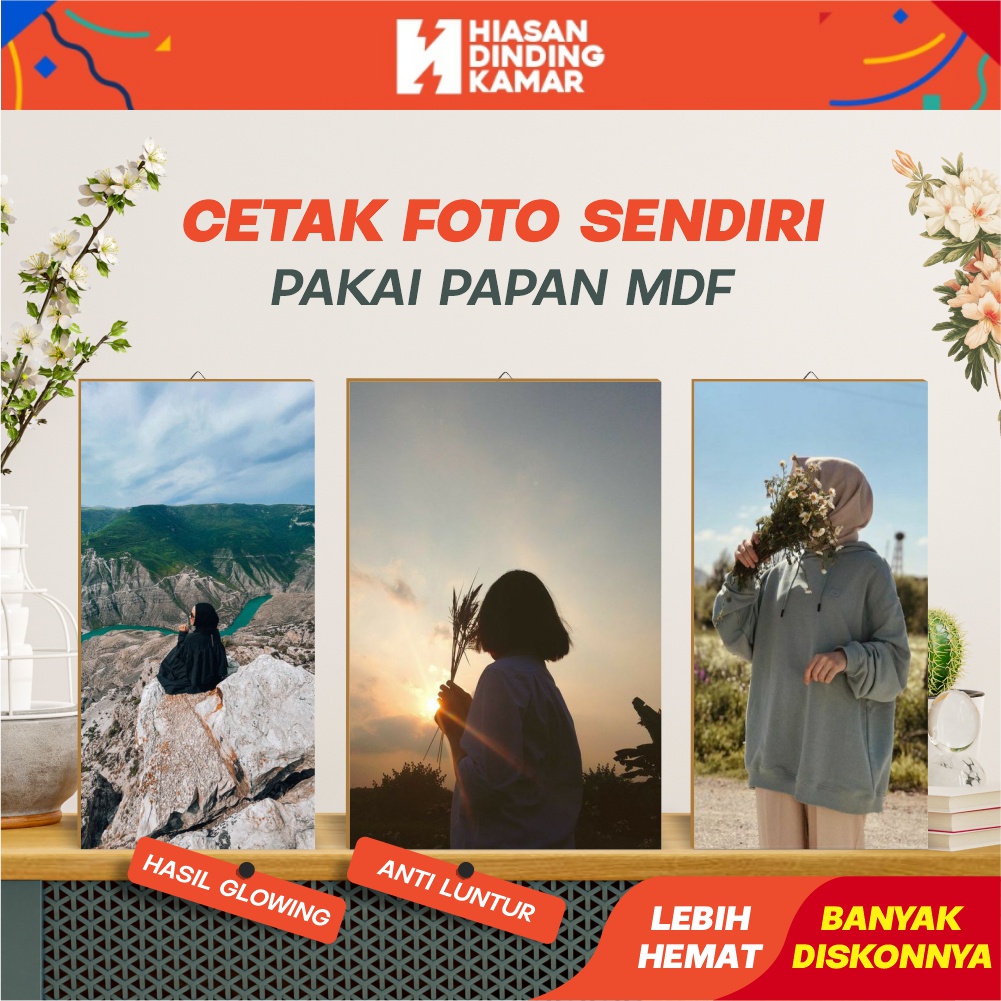 Jual Hdk Cetak Foto Sudah Plus Bingkai Kayu Mdf Varian 60x40 Shopee 0431