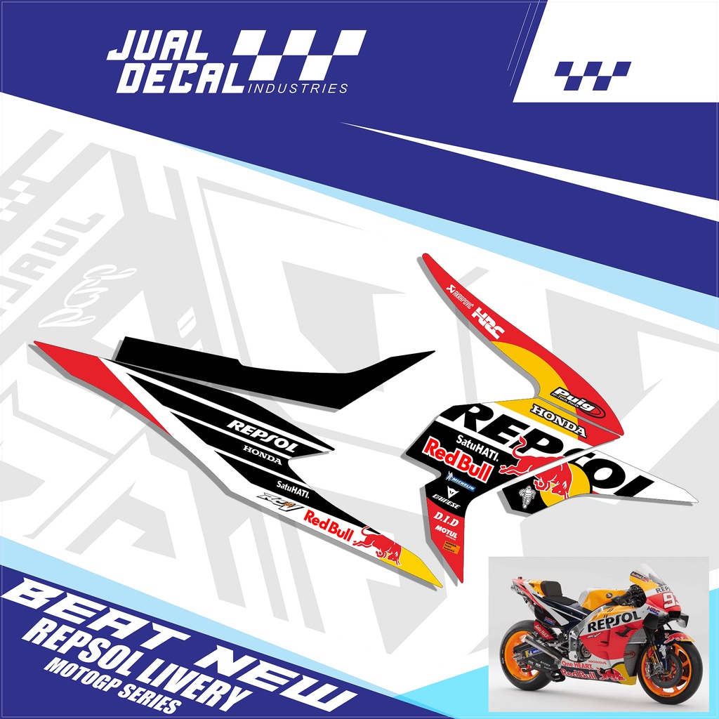 Jual Stiker Honda Beat Variasi REPSOL Livery 2020 2021 2022 Striping ...