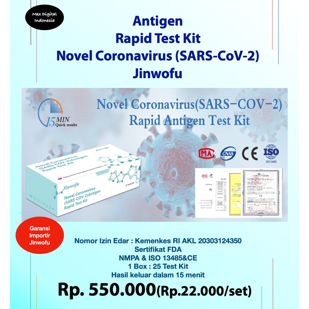 Jual Antigen Rapid Test Kit Jinwofu Shopee Indonesia