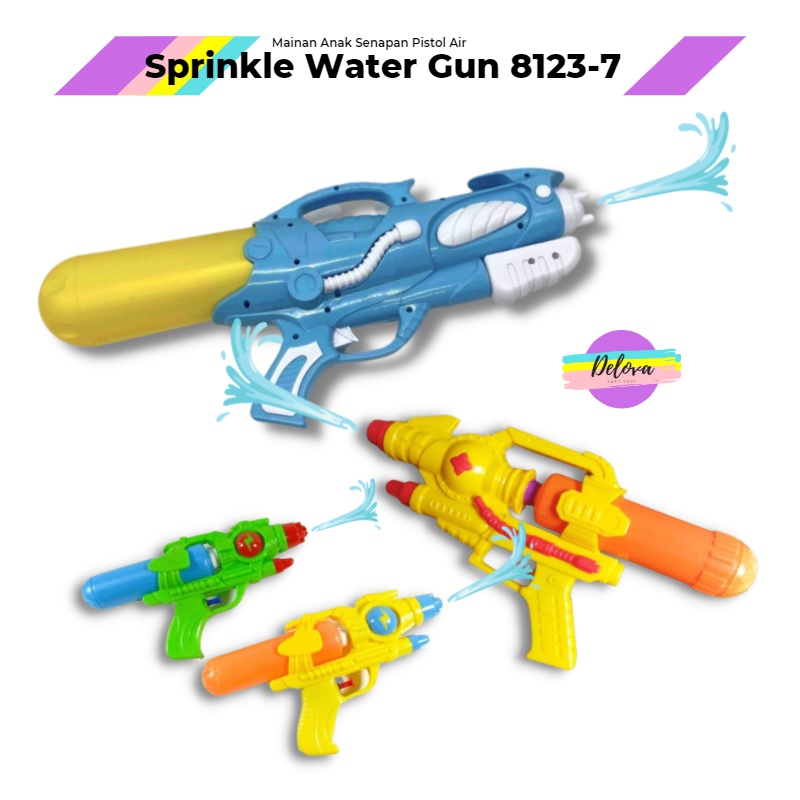 Jual Sprinkle Water Gun Senapan Pistol Air Mainan Anak 8123 8125 8127 ...