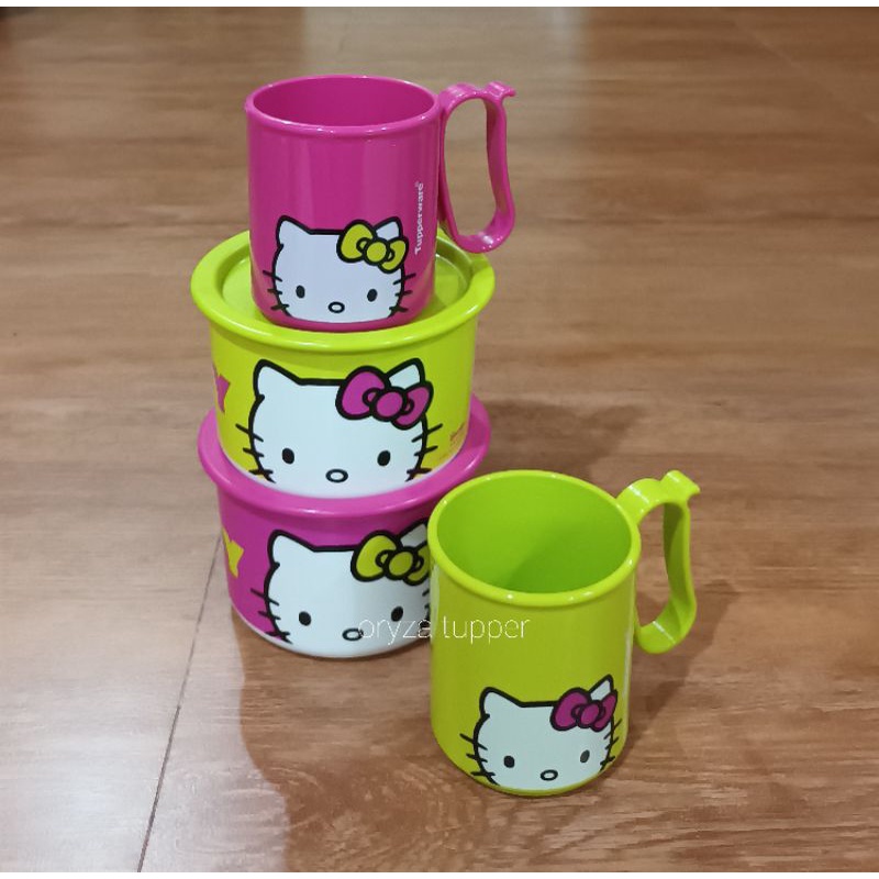 Jual hello kitty snack time set tupperware - Jakarta Barat - Michie  Hairbows