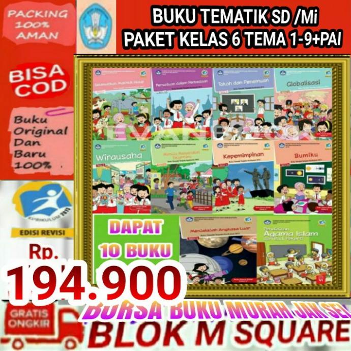 Jual Paket Buku Tematik Kelas Lengkap Tahun Tema