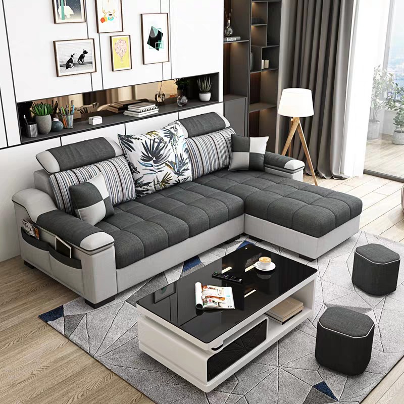 Jual SOFA AMINIMALIS L SUDUT TERBARU KURSI TAMU MINIMALIS MODERN ...