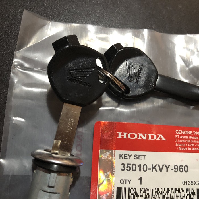 Jual Kunci Kontak Honda Beat Karbu Keyset Key Set Beat Carbu KVY ...