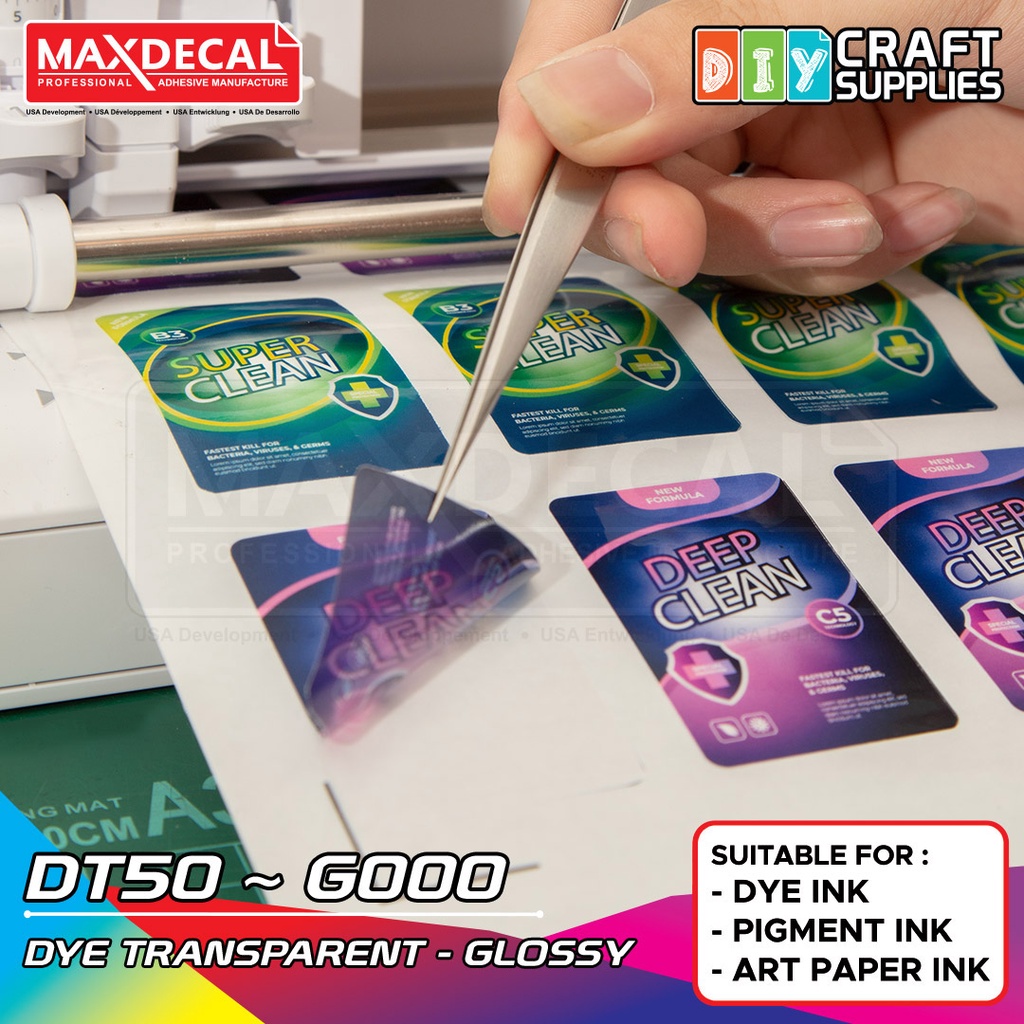 Jual Maxdecal DT50 G000 Dye Transparent Glossy, DIY Series Sticker ...