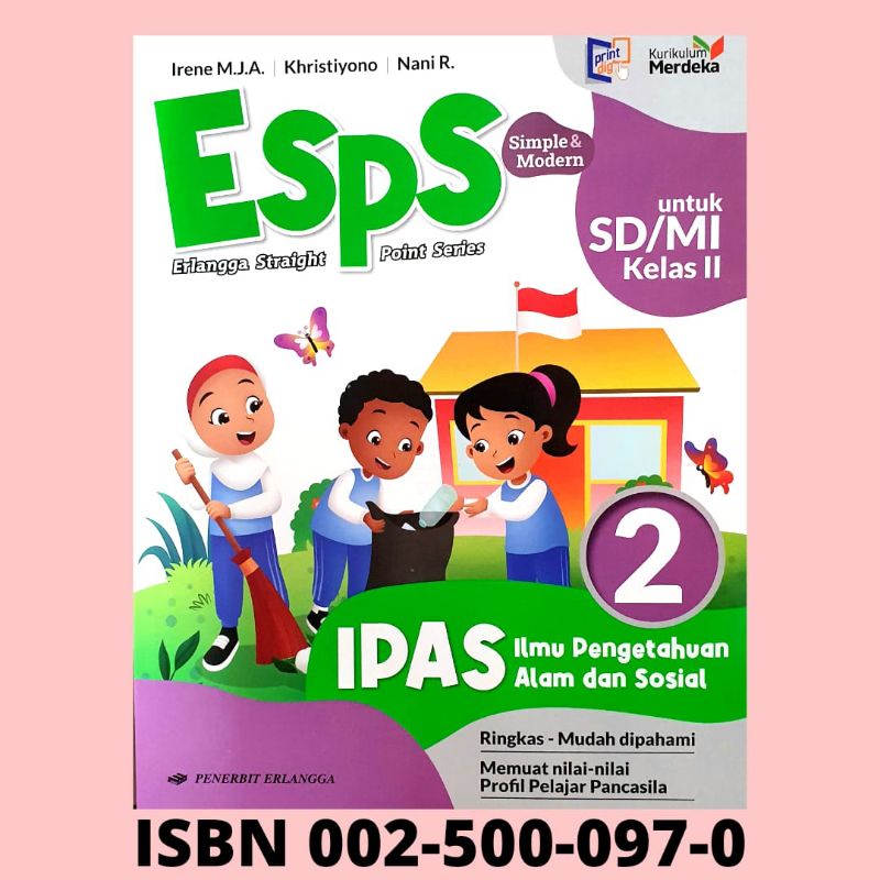 Jual Erlangga - Buku Pelajaran Esps IPAS Kelas 2SD/MI Kurikulum Merdeka ...