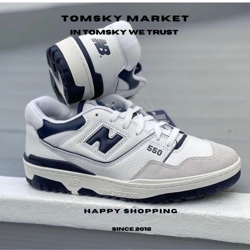 New Balance 550 White Navy