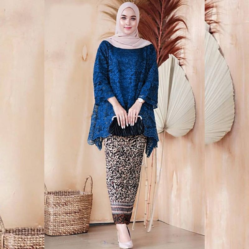 Jual Nasywa Setelan Kebaya Waka Waka Brokat Jumbo Fit Ld B Kebaya