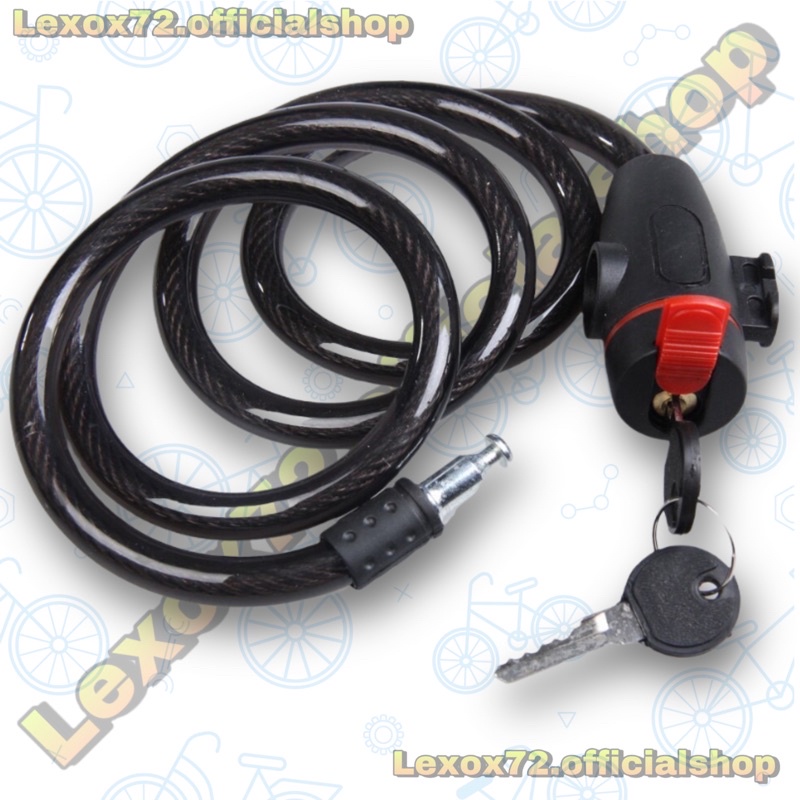 Jual (COD) Kunci Gembok Sepeda Anti Maling Cable Coil Lock Stainless ...