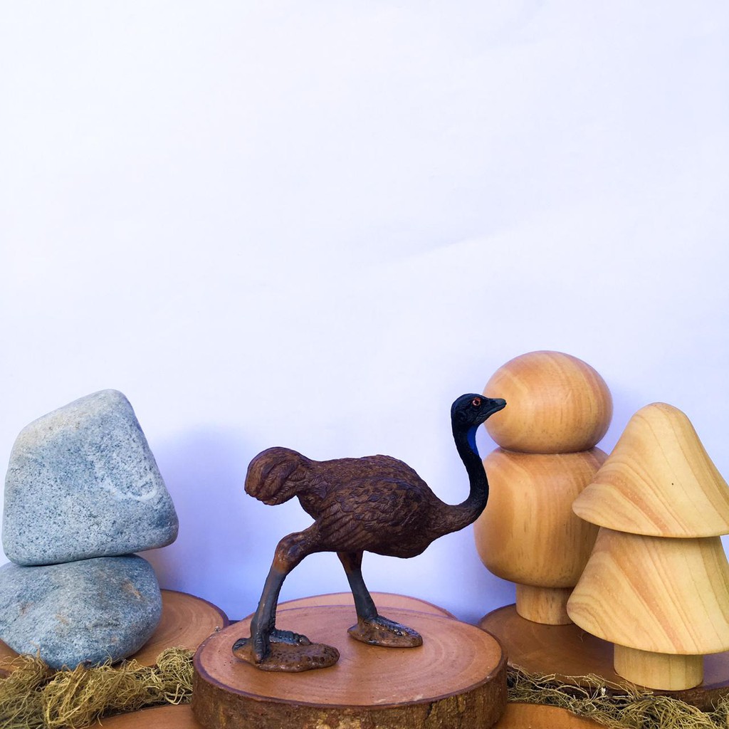 Jual Mainan Edukasi Animal Figurine Ostrich Figur Hewan Burung