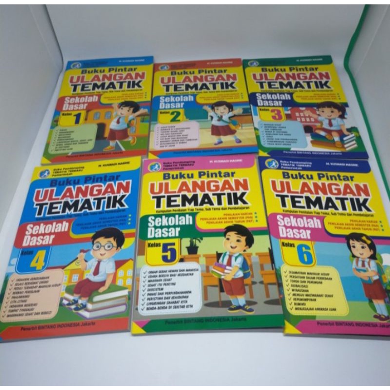 Jual BUKU PINTAR ULANGAN TEMATIK KELAS 1-6 SD | Shopee Indonesia
