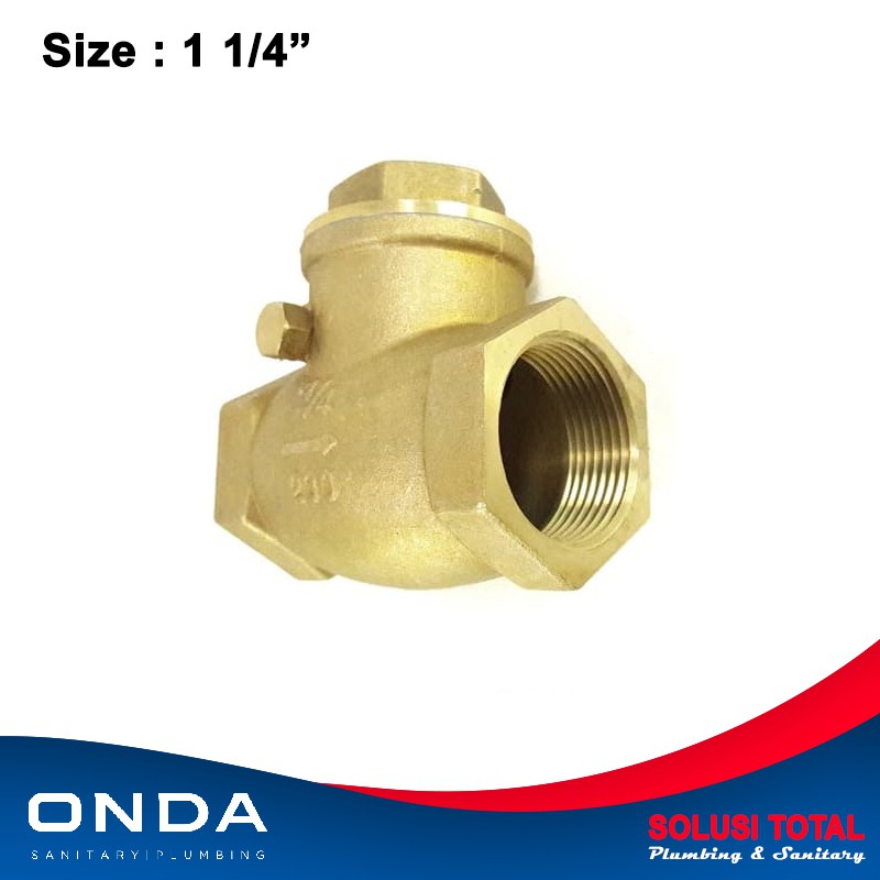 Jual Tabok Klep Kuningan Onda 1 14 Check Valve Katup 114 Inch Taboh