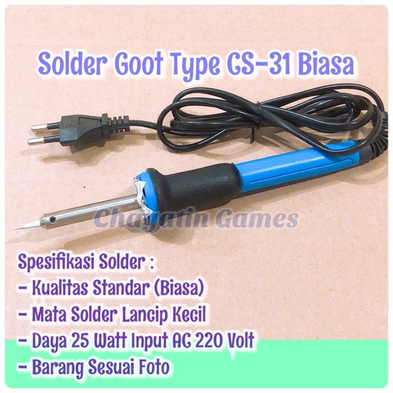 Jual Solder Goot Type Cs Kualitas Standar Biasa Daya Watt Shopee Indonesia