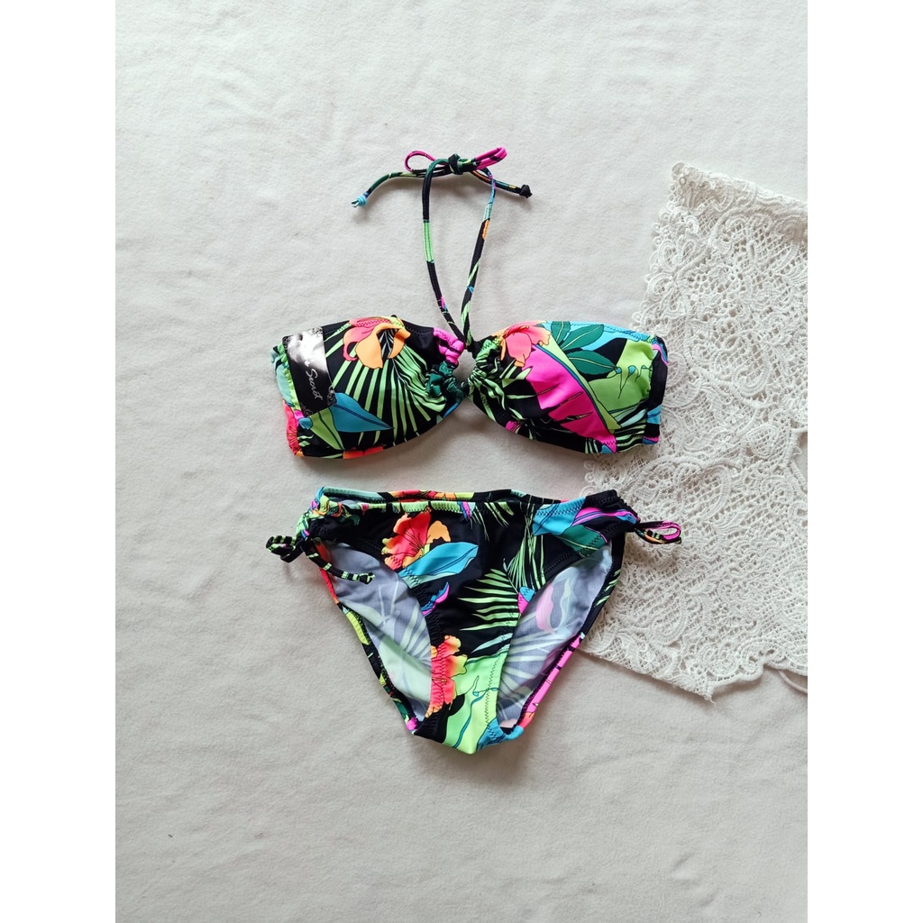 Jual Bikini Cod Motif Warna Korea Wanita Import R9a8 Big Size Lucu Highwaist Gratis Ongkir 4585