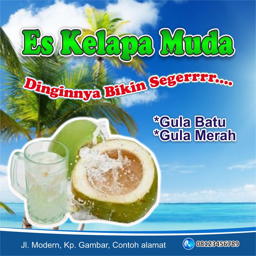 Jual Spanduk Es Kelapa Muda Banner Es Kelapa Muda Shopee Indonesia 8083