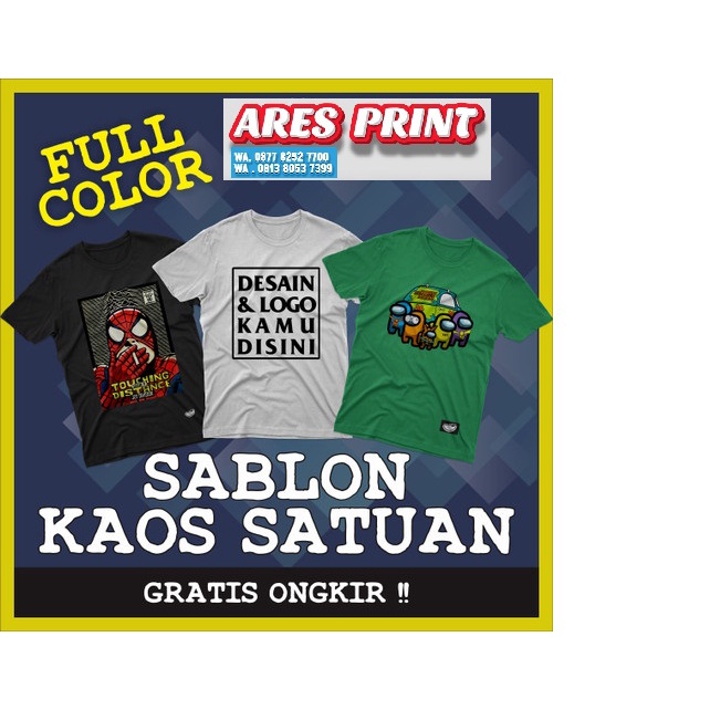 Jual Cetak Kaos Online DTF Satuan Sablon Kaos ARES PRINT ( KOTA ...