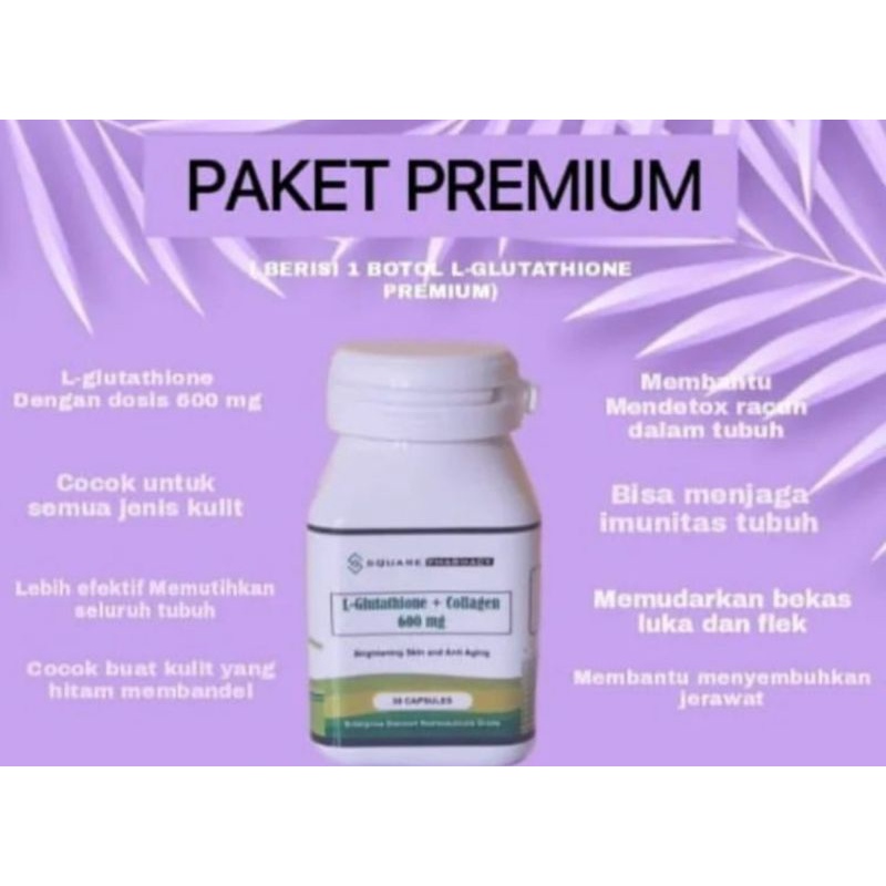 L-GLUTATHIONE PAKET NORMAL 350mg & 600mg SUPLEMEN PEMUTIH BADAN TERBAIK