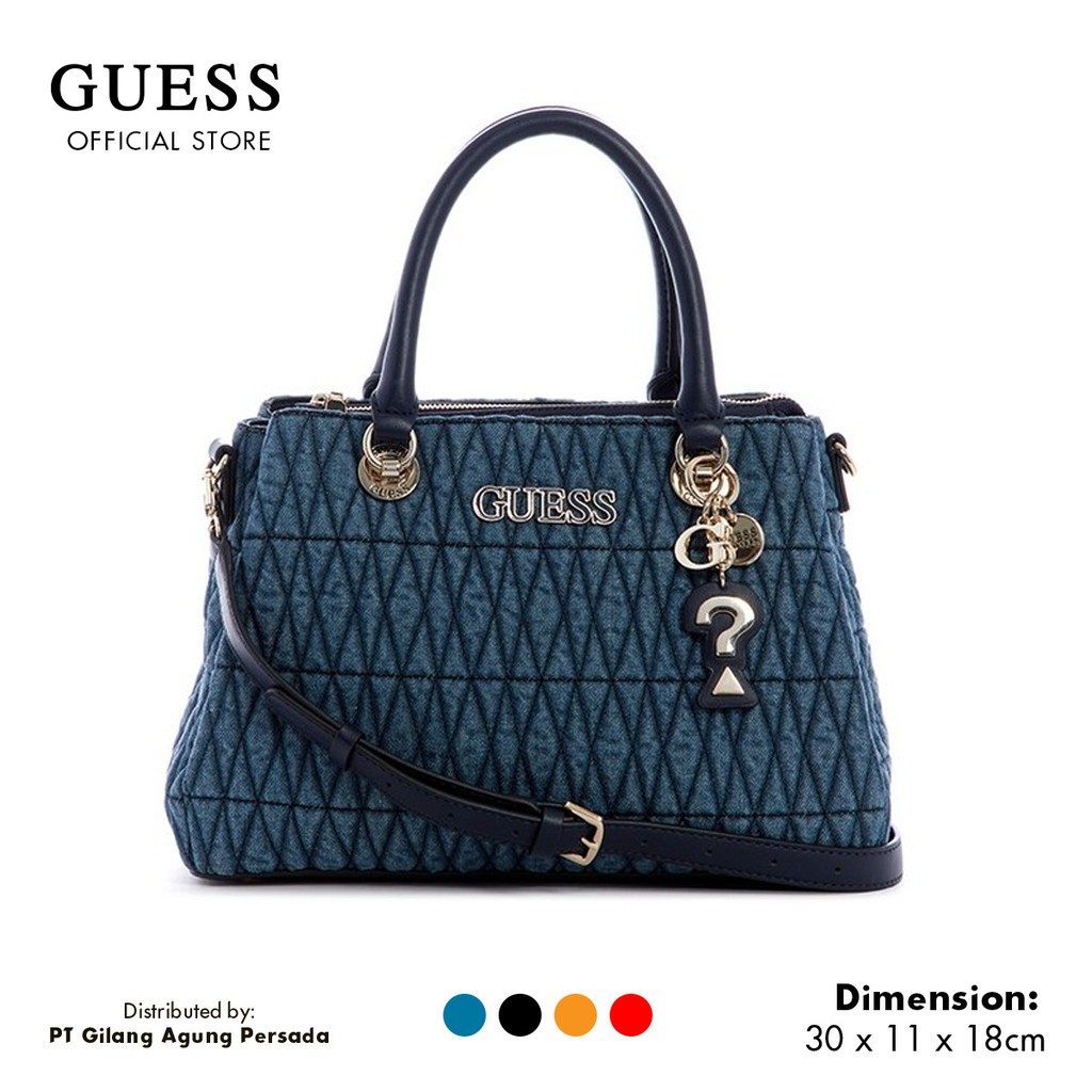 Jual Tas Guess Original Wanita Brinkley Triple Compartment Satchel Shopee Indonesia