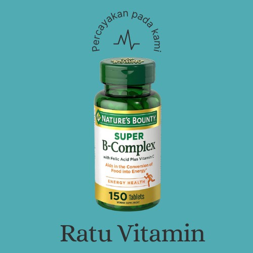 Jual Nature's Bounty Super B-complex With Folic Acid + Vitamin C 150 ...