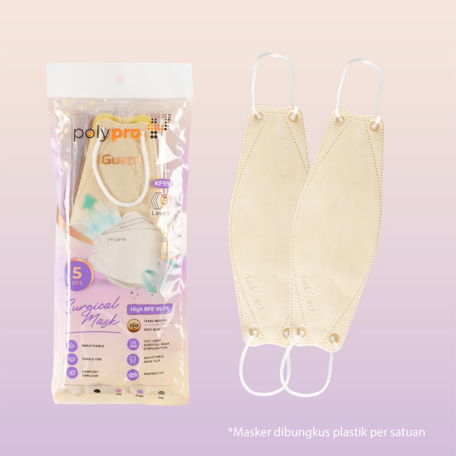 Jual [NEW] POLYPRO KF99 3ply iGuard SACHET READY STOCK surgical mask ...