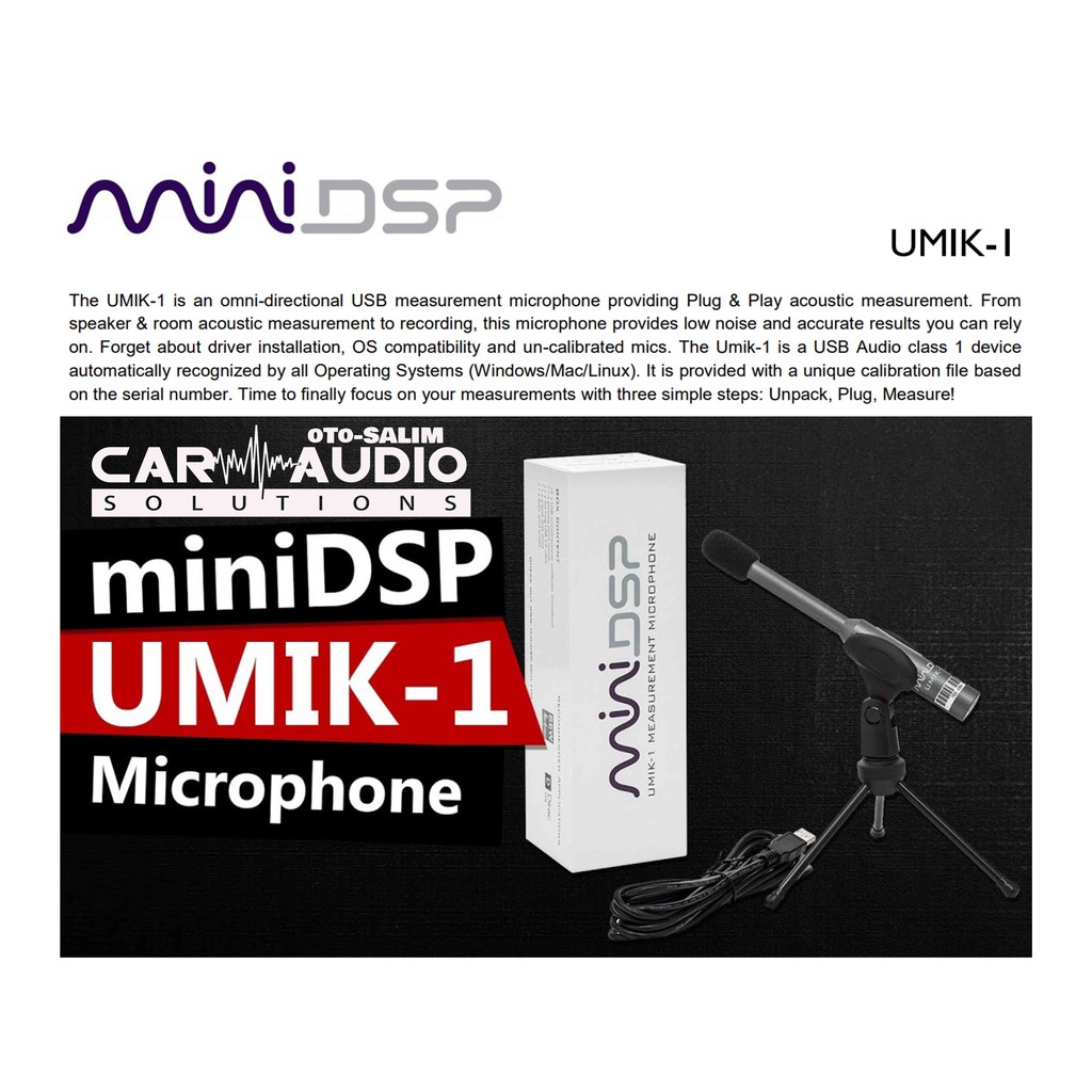 Jual Mini DSP UMIK1 Mic Calibration untuk Installer Audio Profesional