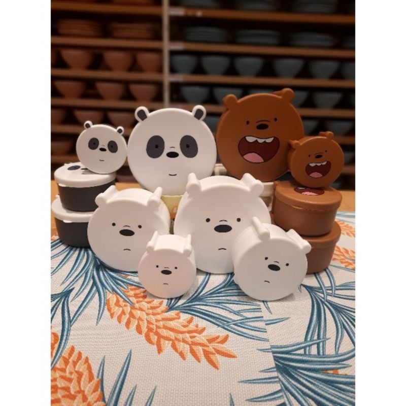 Jual MINISO 4 susun Food Container We Bare Bears Tempat Makan Lunch Box ...