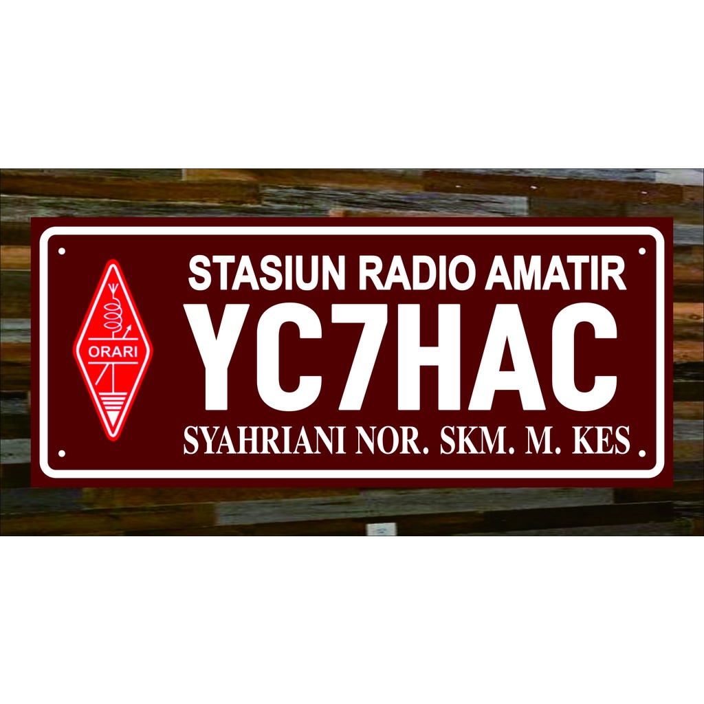 Jual PAPAN - AKRILIK CALLSIGN RAPI/ORARI 10.28 DENGAN NAMA UKURAN ...