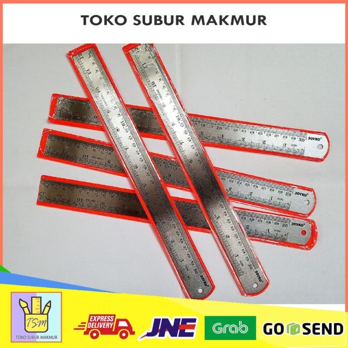 Jual Wow Penggaris Panjang Besi Stainless Steel Ruler Mistar Baja Atk