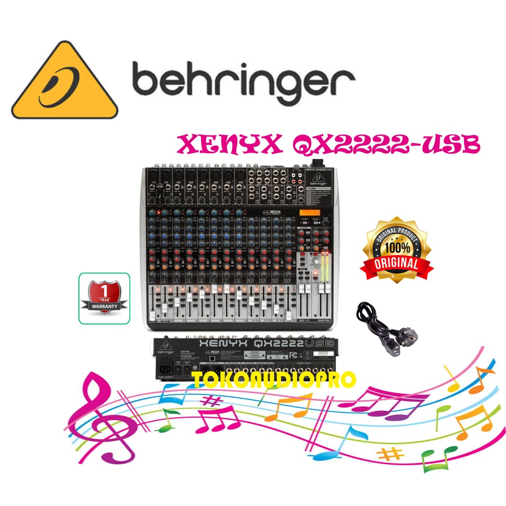 Jual Behringer Xenyx QX2222USB Mixer with USB and Effect Original