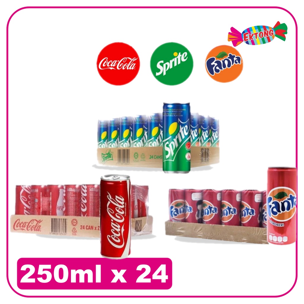 Jual Cola Fanta Sprite Kaleng 250ml Slim Karton Isi 24 Kaleng Shopee Indonesia 6992