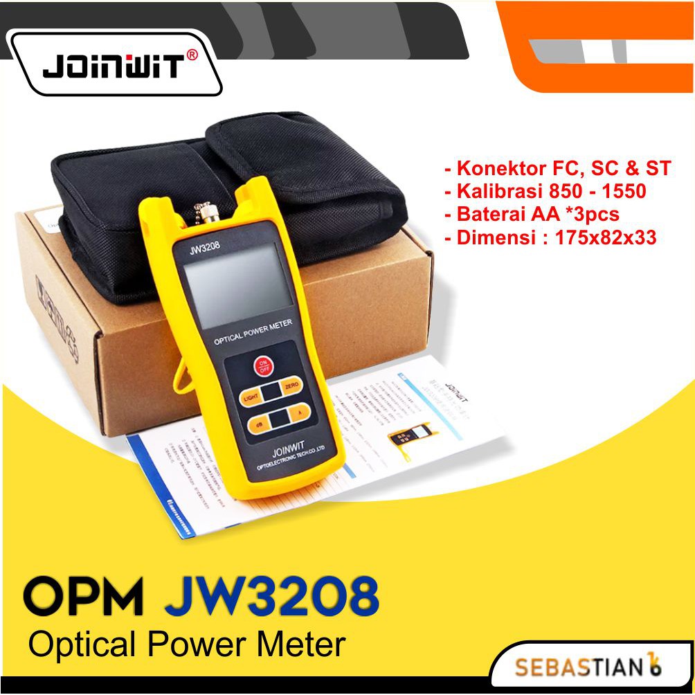 Jual Fiber Optik Optical Power Meter Joinwit JW3208 Fiber Optik OPM