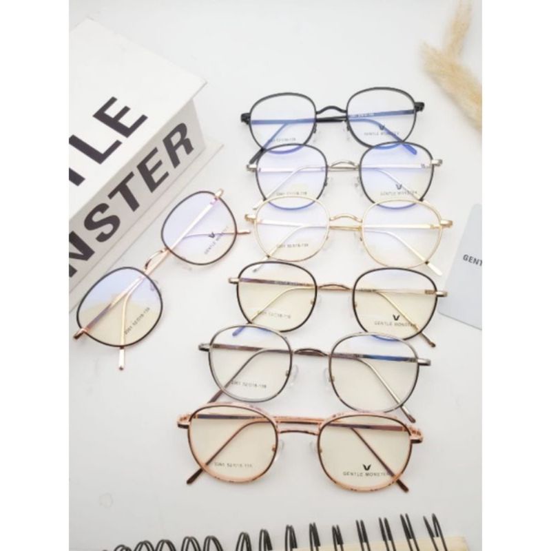 Jual kacamata frame besi bulat PAULIN pria & wanita style Korea 2261 ...