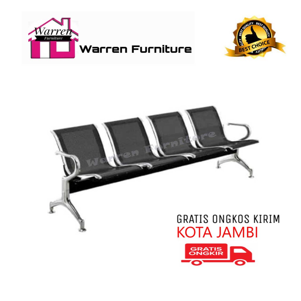 Jual Kursi Tunggu / Kursi Bandara/ Kursi Besi Stainless/ Kursi 4 ...