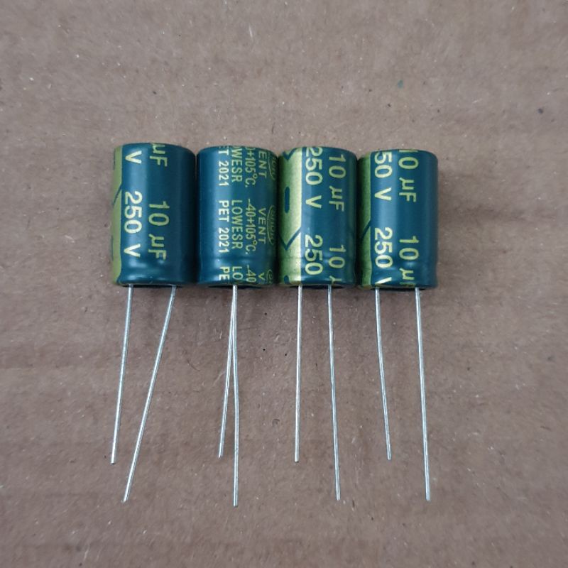 Coppia Condensatori Audio PIO 10uF 250V MBGCh-1 - Carta In Olio Abbinati NOS Con Piastra