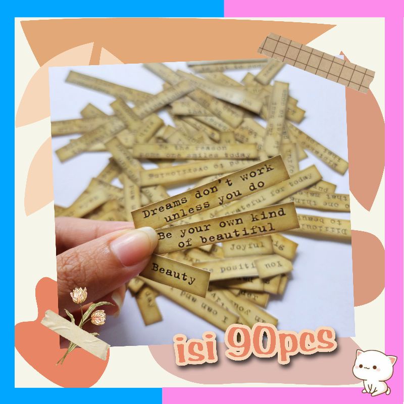 Jual Stiker Quotes Isi 90 Pcs Stiker Journal Stiker Note Stiker