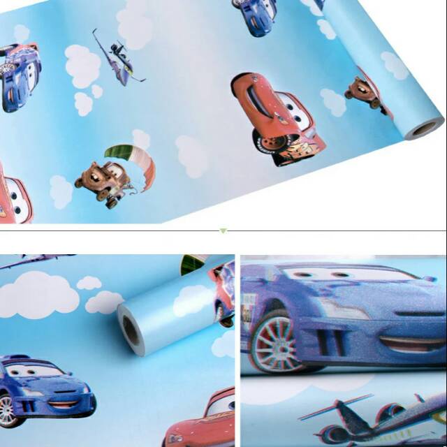 Jual Wallpaper sticker dinding motif Cars Ukuran Panjang 8/9Meter x ...
