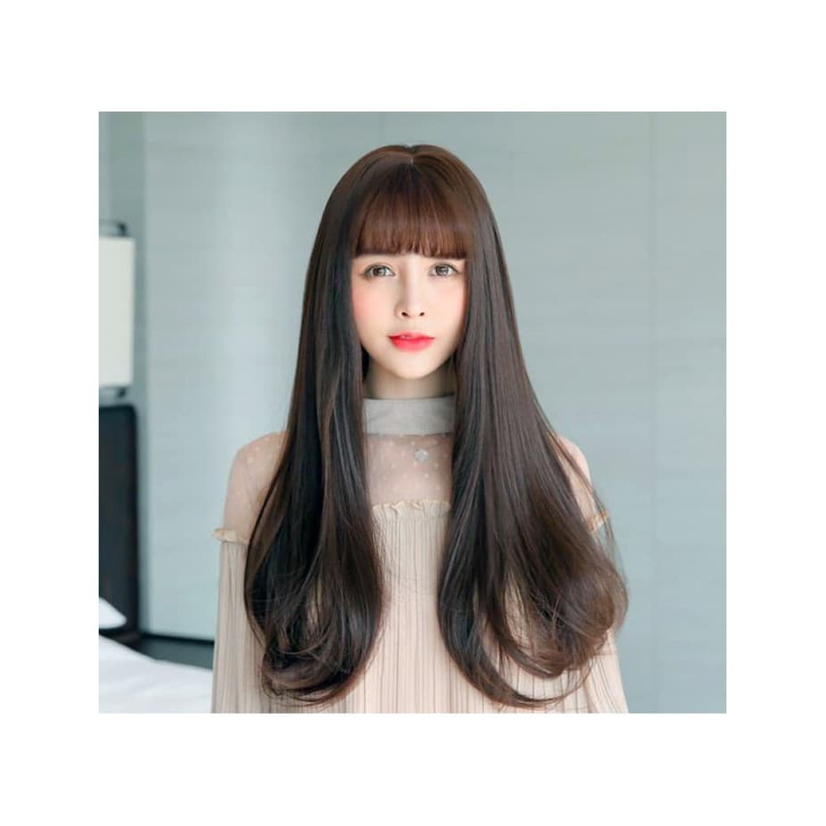 Jual Wig Rambut Palsu Panjang Natural Murah (Dark Brown) 3407 | Shopee ...