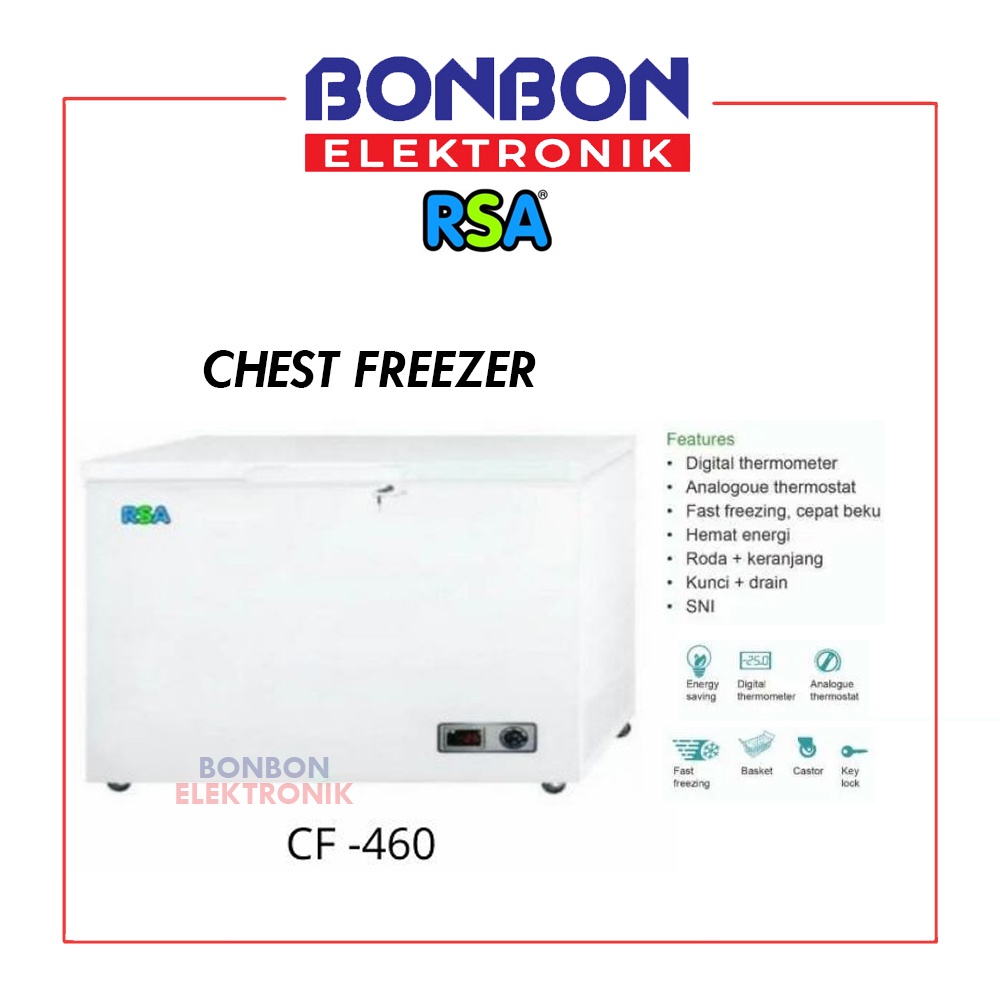 Jual RSA Chest Freezer CF-460 / CF460 [460L] | Shopee Indonesia