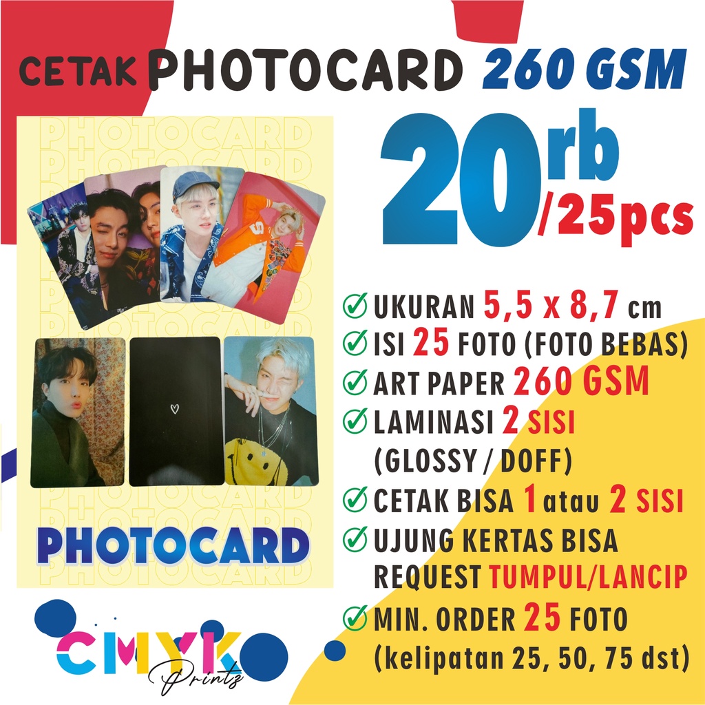Jual CETAK PHOTOCARD/FREEBIES/KPOP/CUSTOM | Shopee Indonesia