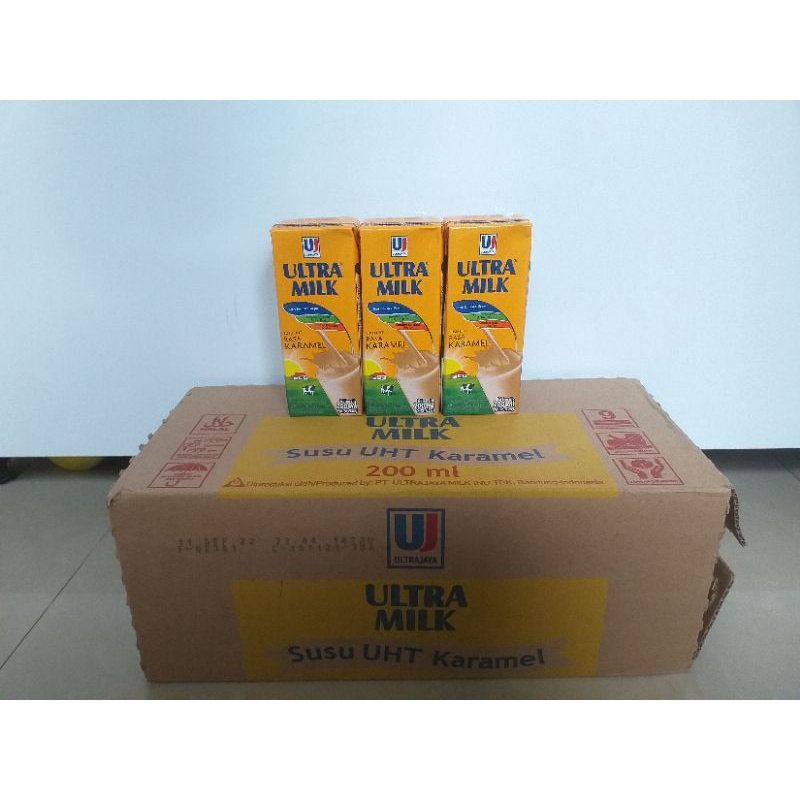 Jual Susu Ultra Milk Rasa Caramel 200 ML 1 Dus | Shopee Indonesia