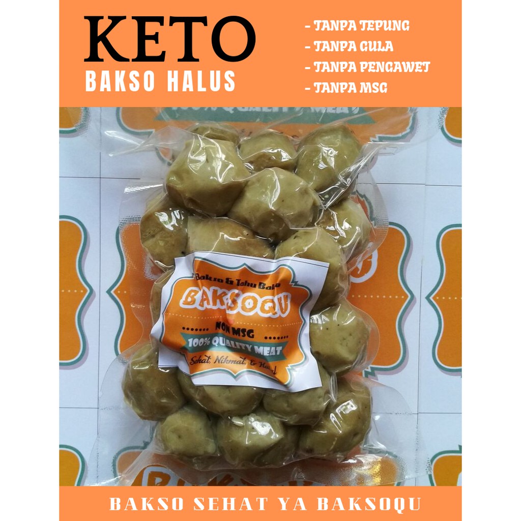 Jual Bakso Halus Keto Diet Ketogenic Non Msg Pengawet Baksoqu