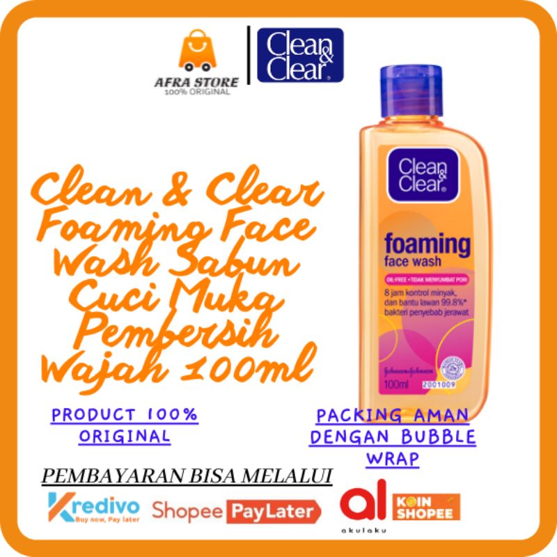 Jual Clean & Clear Foaming Face Wash Sabun Cuci Muka Pembersih Wajah ...