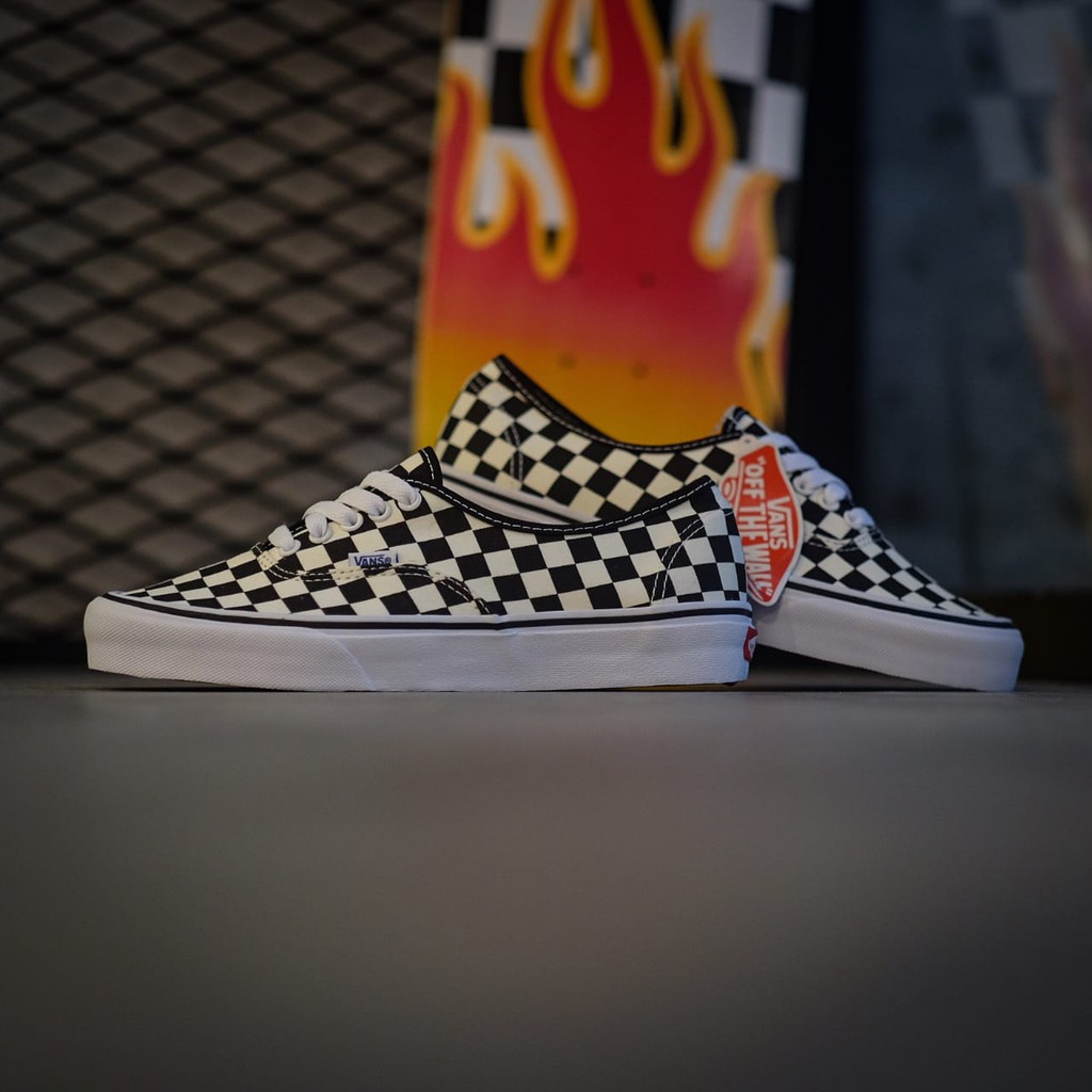 Jual Vans Authentic Checkerboard Golden Coast Original 100 Shopee Indonesia