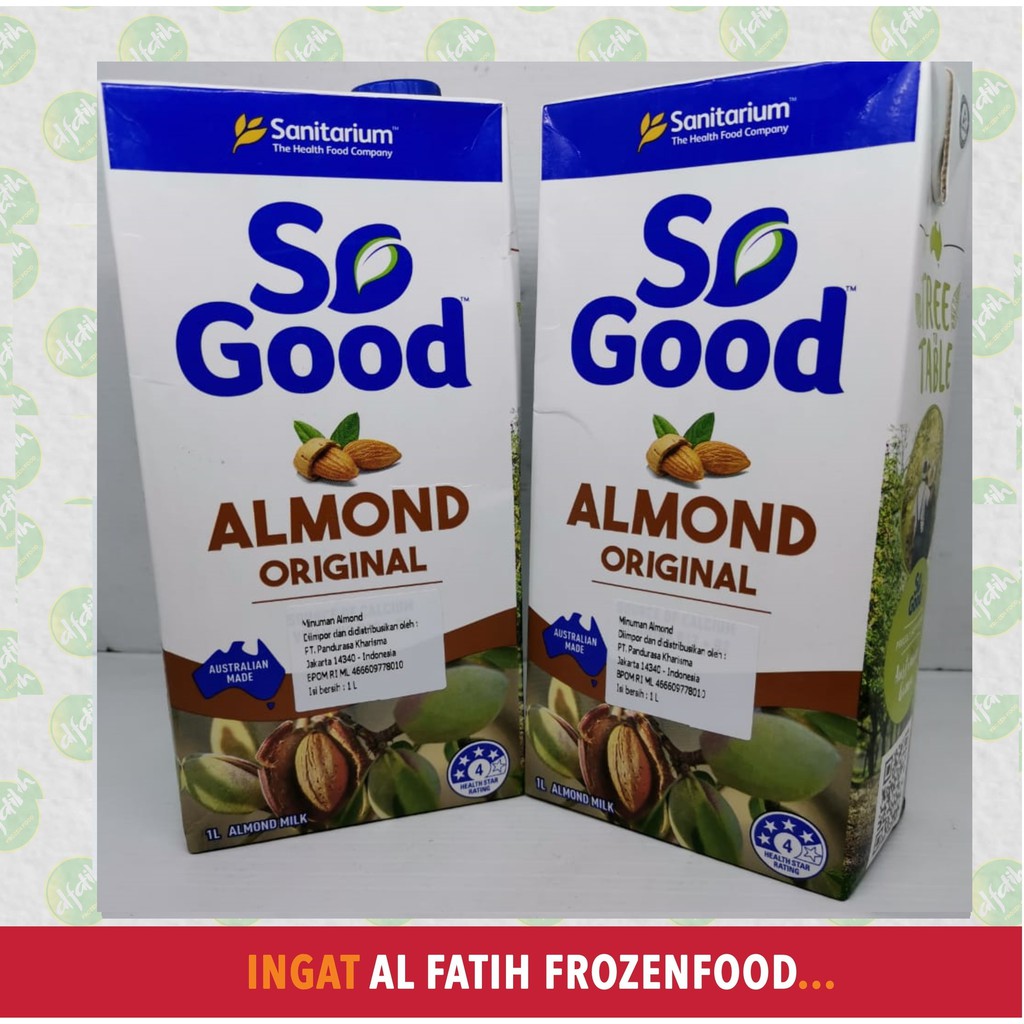 Jual SUSU UHT SANITARIUM SO GOOD ALMOND MILK ORIGINAL 1 LITER | Shopee ...