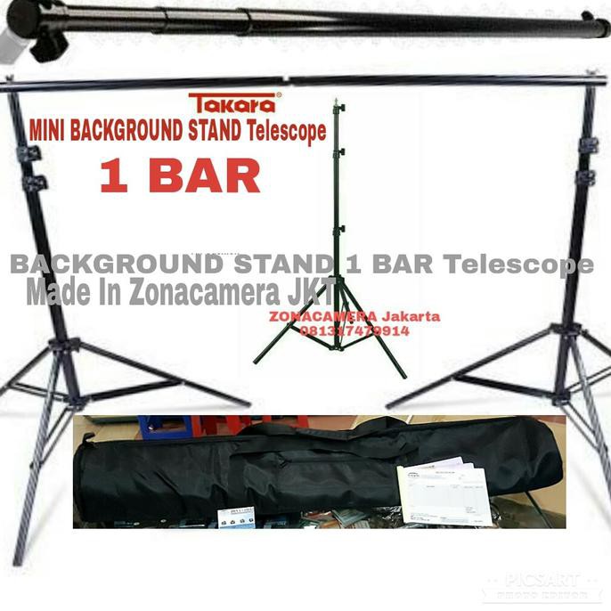 Jual TAKARA Mini Stand Background 1 Bar Telescope Background Stand ...