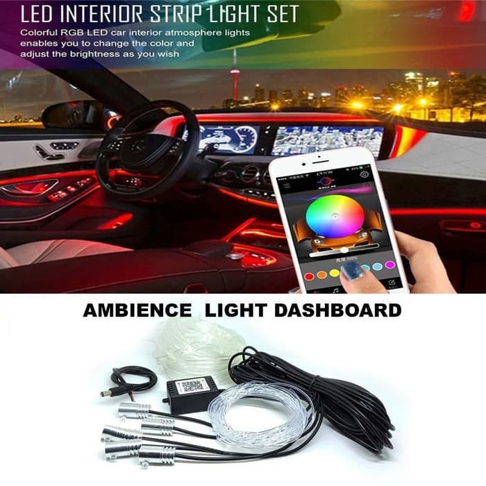 Jual Lampu Interior Mobil RGB Interior LED Ambient Light App | Shopee